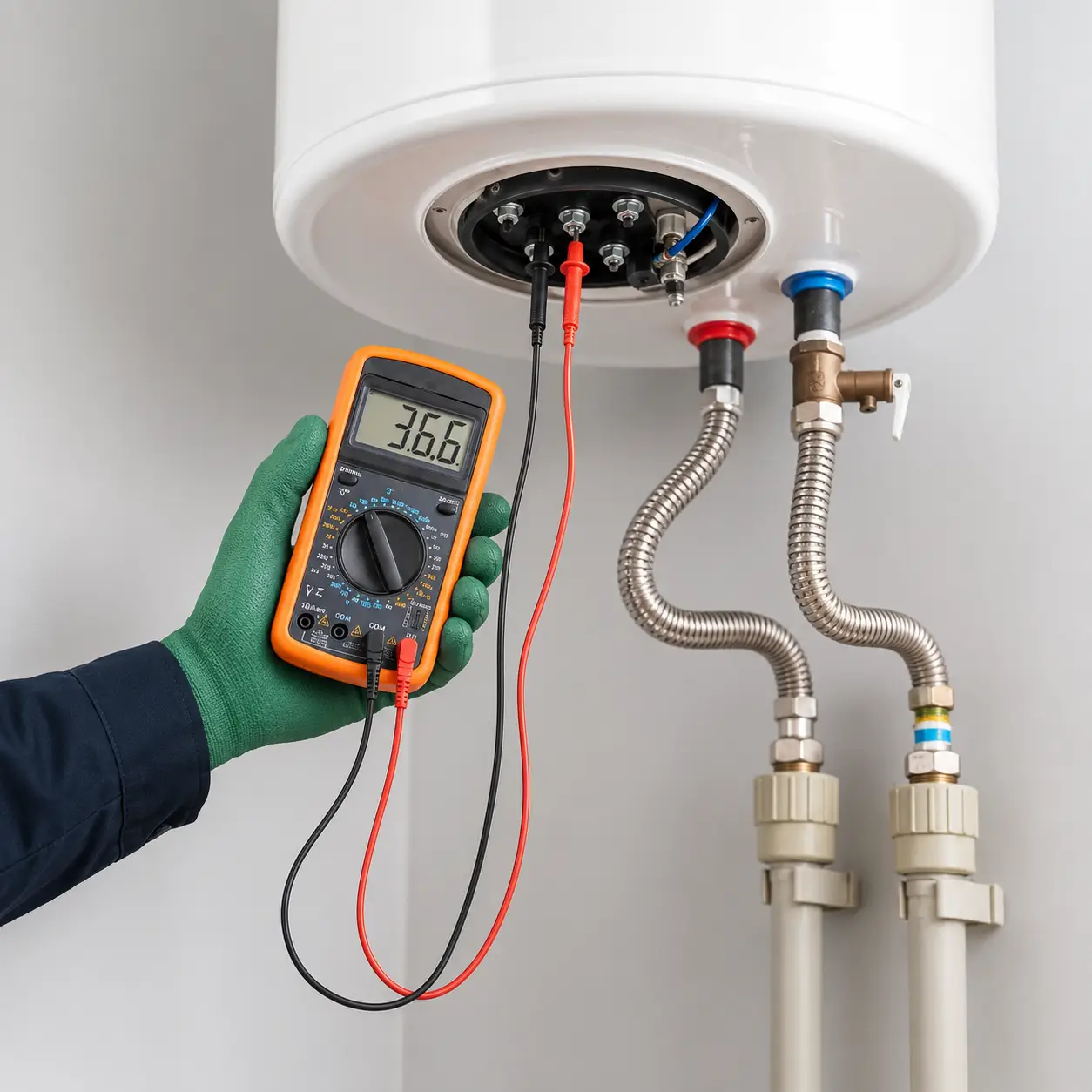 Electric water heater voltage test