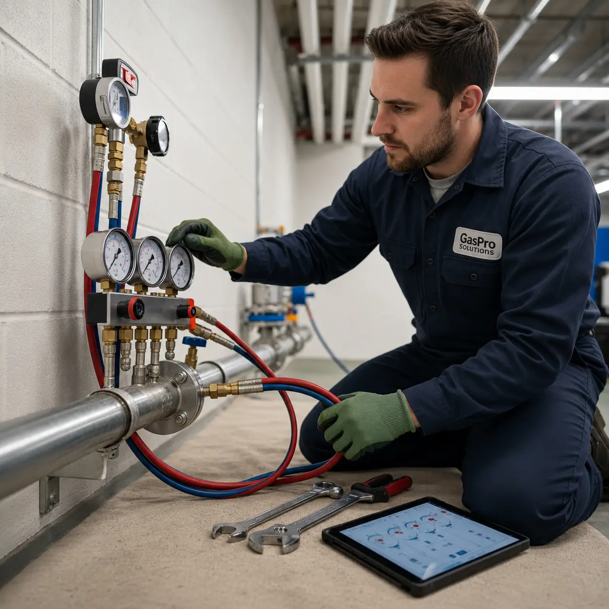 Technician performing a complete water heater diagnostic inspection in Spring TX